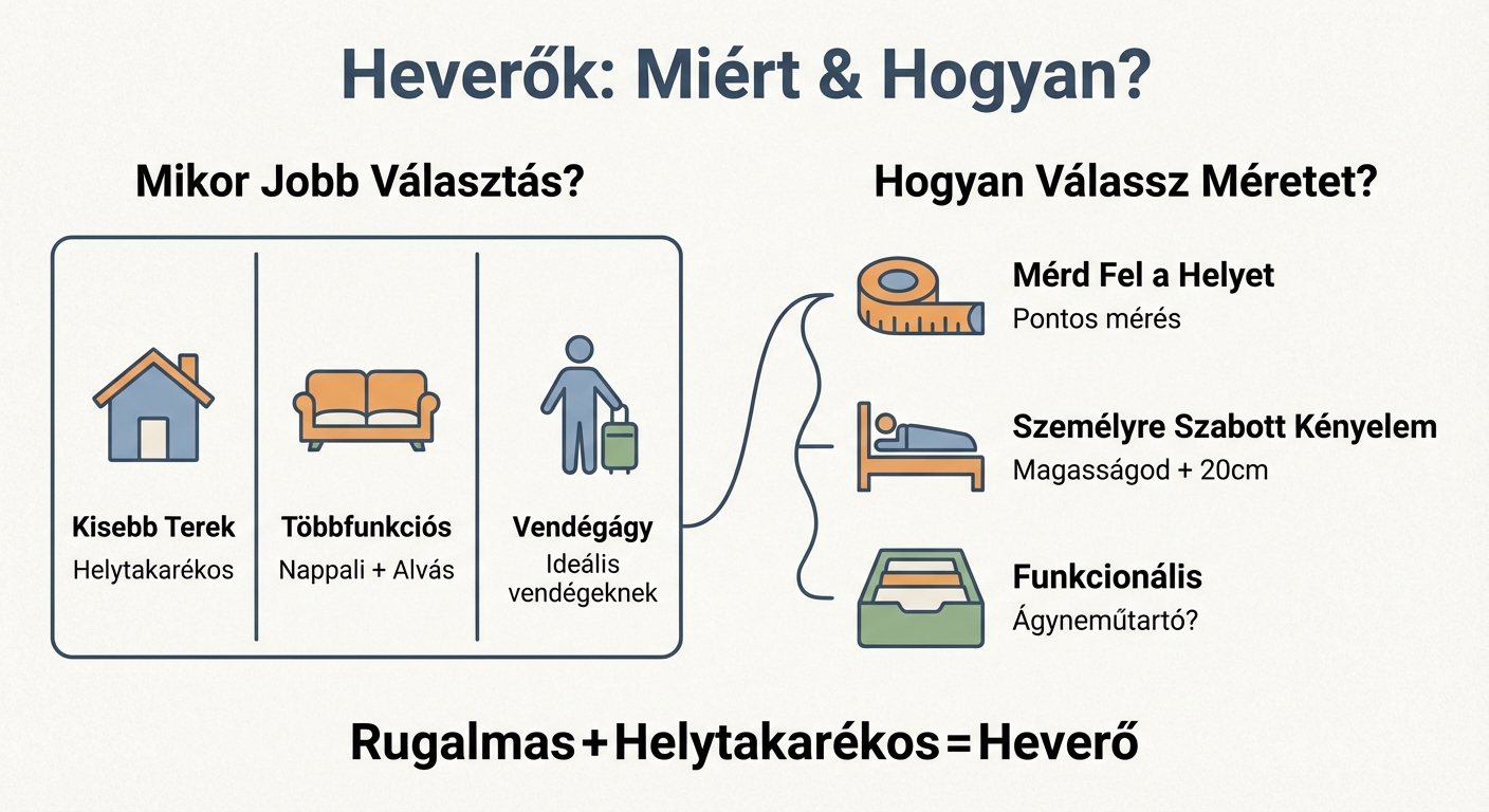 Hever�k: mikor jobb v�laszt�s, mint egy �gy vagy kanap�, �s hogyan tal�ld meg a hozz�d ill� m�retet?