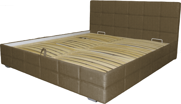 Anaszta ágyrácsos ágykeret, 180 x200 cm, ágynemûtartós, barna
