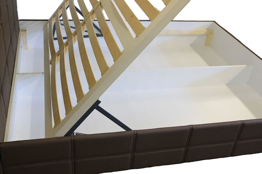 Anaszta ágyrácsos ágykeret, 160 x200 cm, fehér ágynemûtartós, barna AKCIÓ