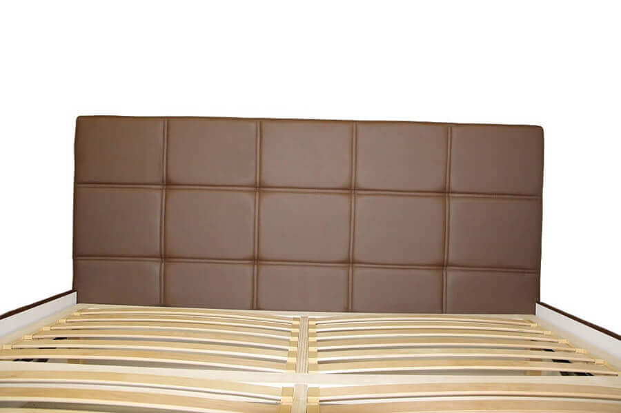Anaszta ágyrácsos ágykeret, 160 x200 cm, steppelt fejvég, barna AKCIÓ