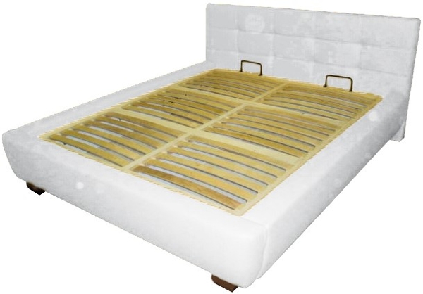 Diamond ágy, Anaszta fejvéggel ágyrácsos ágykeret, 160 x200 cm, ágynemûtartós, fehér