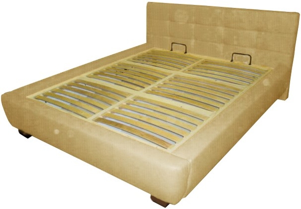 Diamond ágy, Anaszta fejvéggel ágyrácsos ágykeret, 160 x200 cm, ágynemûtartós, homok
