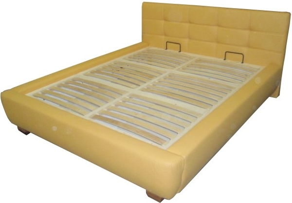 Diamond ágy, Anaszta fejvéggel ágyrácsos ágykeret, 160 x200 cm, ágynemûtartós, sárga